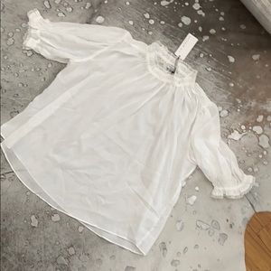 NWT Current Air Puffed Sleeve Anthropologie Blouse